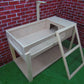 XXL 25CM HIGH Large Tortoise Table Starter Kit by Wooden World- Handmade Indoor or Outdoor Tortoise House with Sleeping Area & Arm for Heat Lamp- Fully Assembled Tortoise Run, Tortoise Vivarium - EXTRA HIGH
