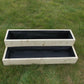 Wide step decking garden planter.